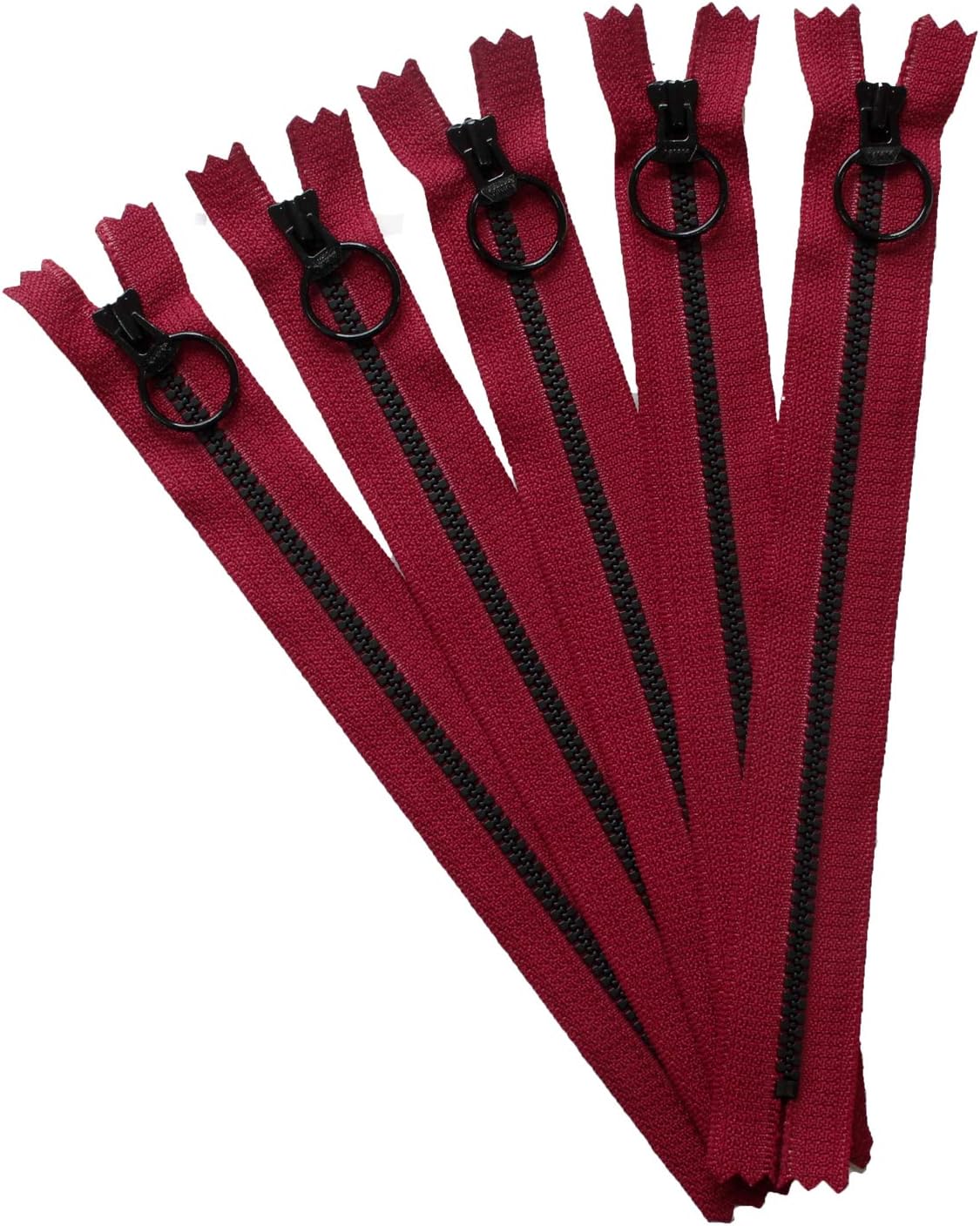 Y.K.K 3VSC20-807 Combination Zipper, 7.9 inches (20 cm), Same Color, Set of 5, Ink Black