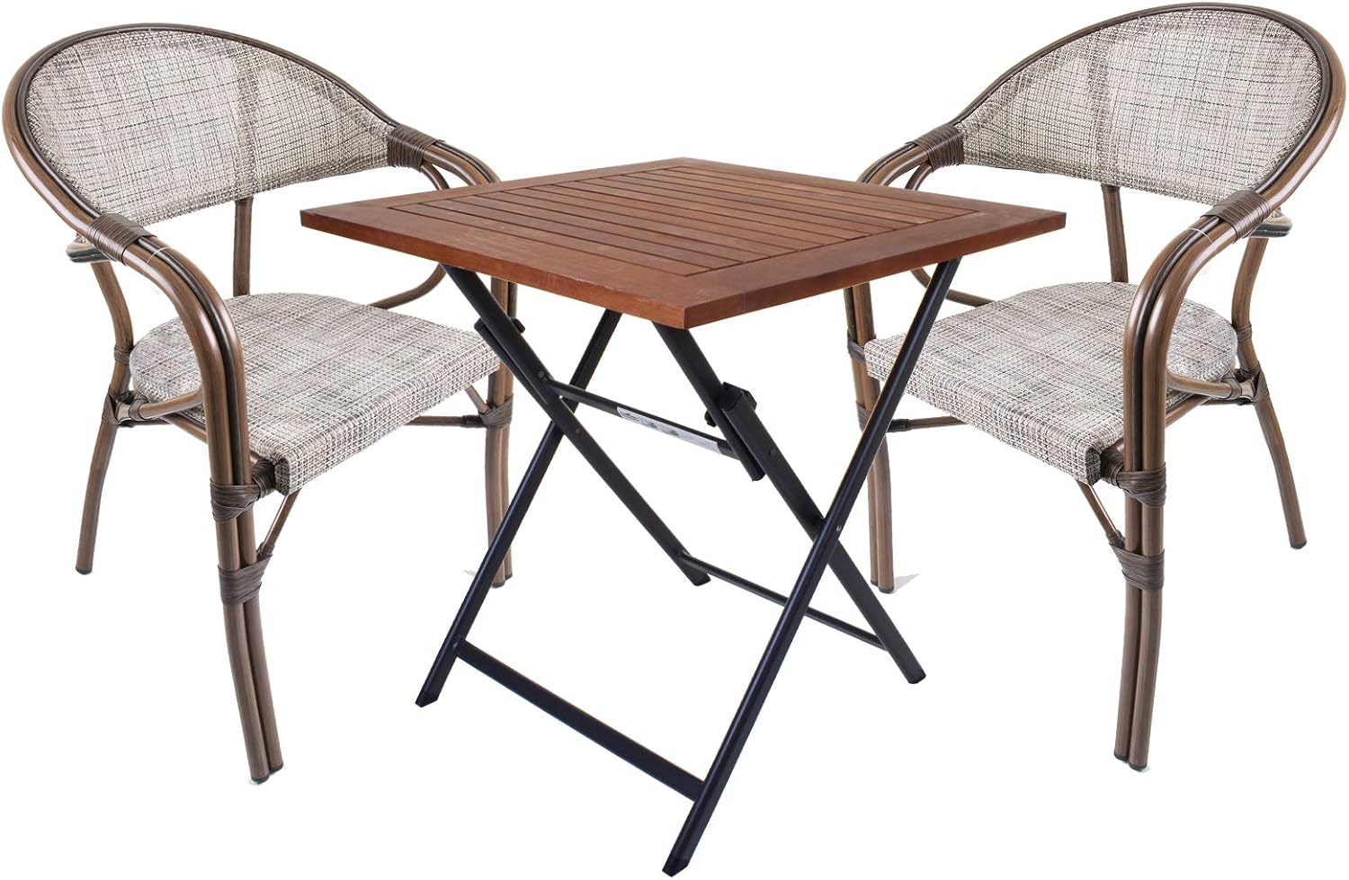 Marko Textoline Bistro Chairs Stackable Outdoor Garden Patio Dining