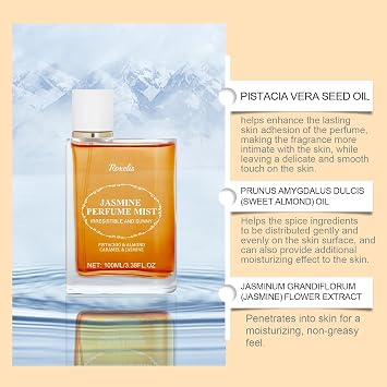 Women's light perfume. perfume with delicious scents of vanilla pistachio and caramel sunflower, women's hair and body perfume spray. Party and holiday gift