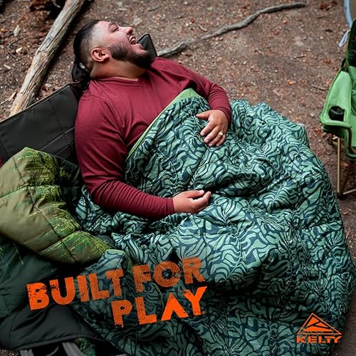 Miniatura 7 de Kelty Manta grande para 2 personas, manta de viaje grande aislada para campamento, interiores y exteriores, cubierta de picnic para el suelo,