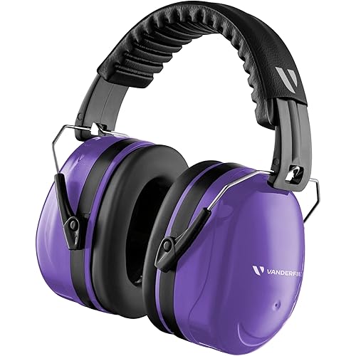 Vanderfields Hearing Protection Ear Muffs for Noise Reduction, 33dB Certified, Noise Cancelling Safety Ear Protection -Adult