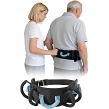 Gait Belt for Seniors, Multi-Handle Transfer Belt for Walking & Mobility Aid, 330 lbs Capacity Gait Assist Device with Non-Slip Lining & Quick-Release Buckle, OT03