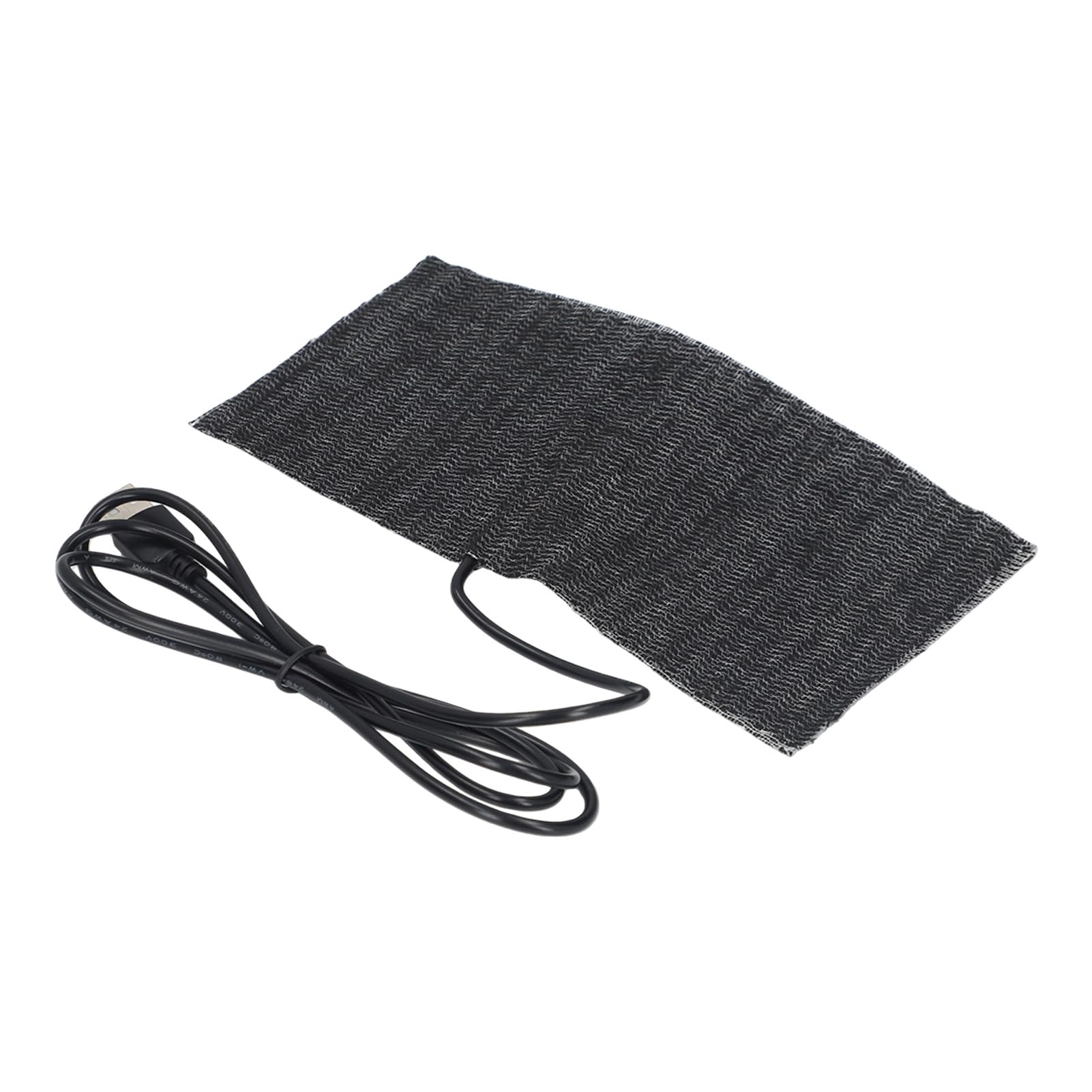 Hilitand Almohadilla eléctrica 5V USB Calentador eléctrico de Tela Almohadilla del Calentador para la Ropa Asiento para Mascotas Calentador 35 ℃ -45 ℃, 7.87 x 3.94 Pulgadas Negro
