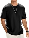 JMIERR Men's Casual T-Shirt Short Sleeve Waffle Crewneck T Shirts Soft Hawaiian Workout Beach Tees