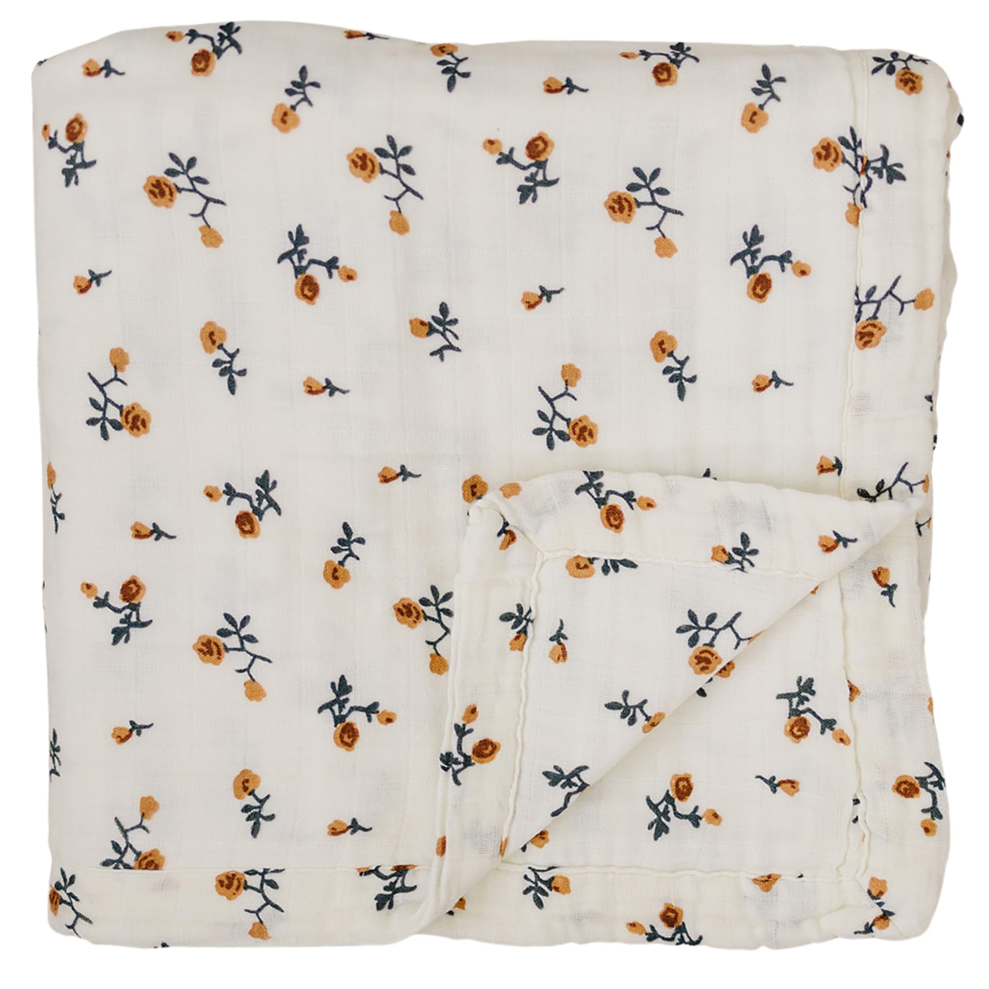 Cream Floral Muslin Quilt