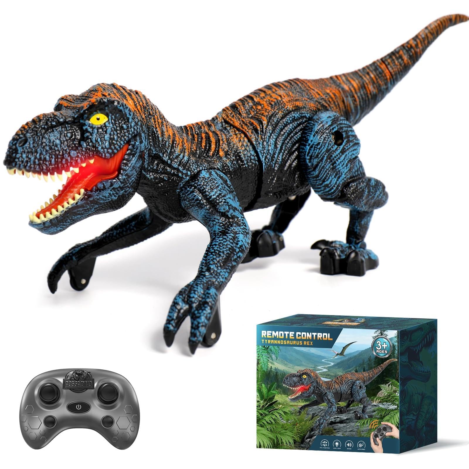 Sunrad Mini Remote Control Dinosaur Toys for Kids, Rechargeable RC Dinosaur