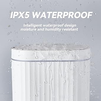 ELPHECO Mini Automatic Trash Can with Motion Sensor 8L Smart Plastic Slim Trash Can with Lid Commercial for Bedroom Bathroom Kitchen Office