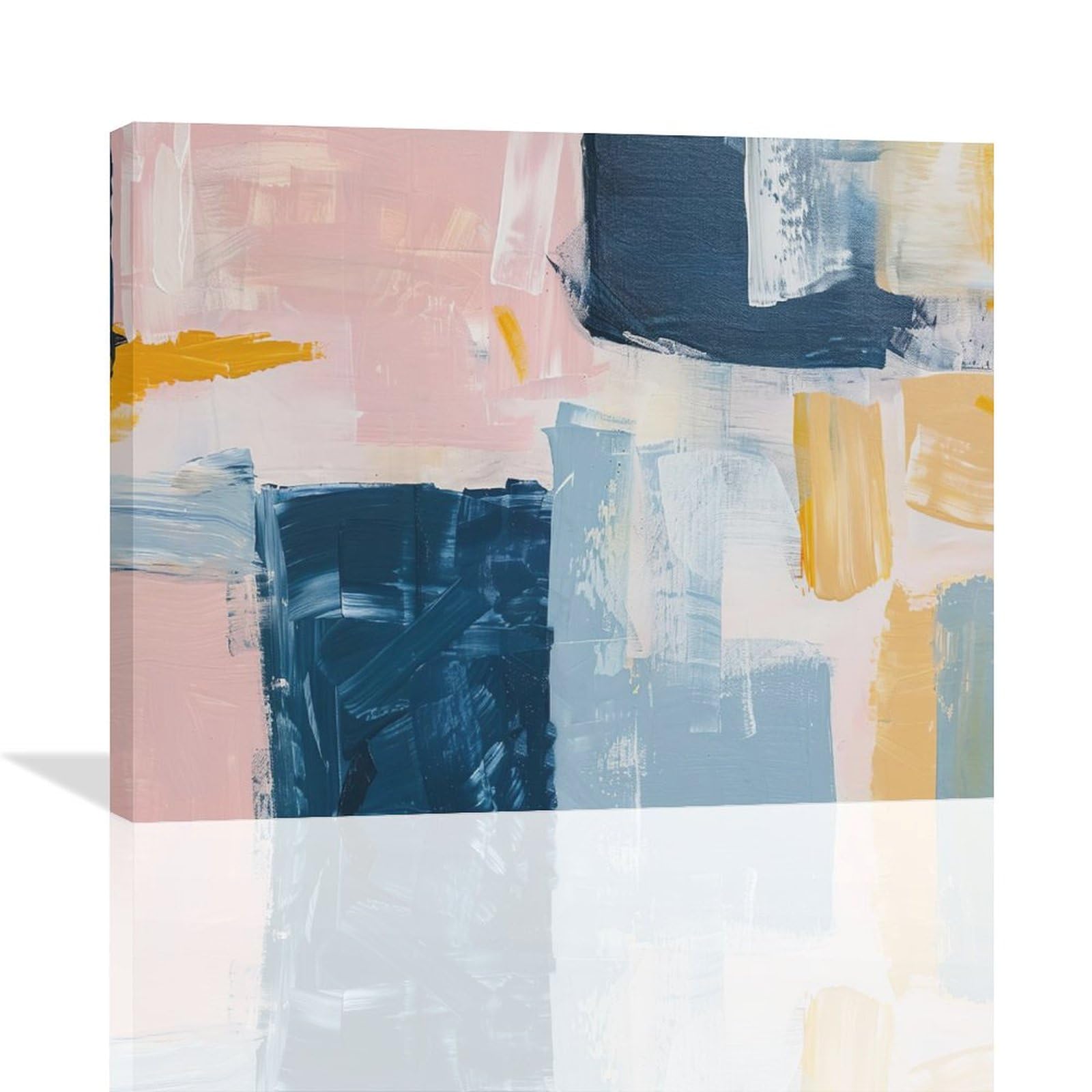 Abstract Wall Art Abstract Pictures Wall Decor Geometric Canvas Prints Decorations Painting Framed Artwork Office Home Decor For Bathroom Bedroom Dining Living Room 20"x16"