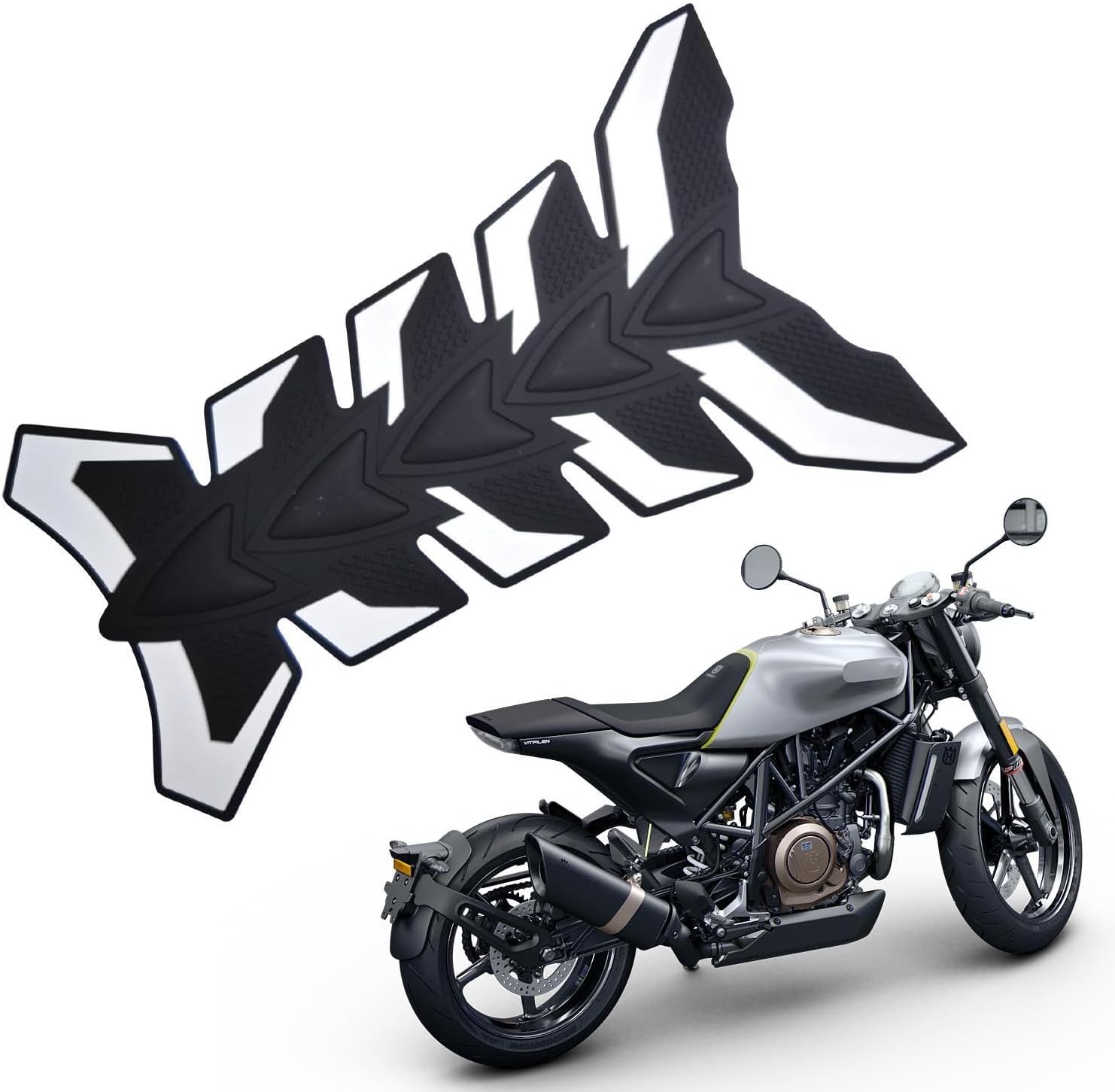 Tank Sticker For Motorcycle - Fishbone Pattern Motor Stickers Decals | Self-Adhesive Protector Decal Sticker, Motor StickersDecals Fish Bone Stickers