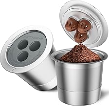 RETHONE Reusable K Cups Coffee Pods Compatible with Ninja Coffee Maker, Stainless Steel Reusable Coffee Filters for Ninja CFP201 CFP300 CFP301 CFP305 CFP307 CFP400 Dual Brew Pro (2 Packs)