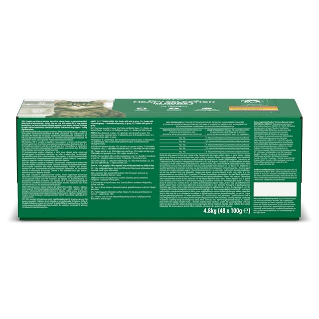 Foto 7 de 8 de by Amazon Alimento Completo para Gatos Adultos - Selección de Carne en Salsa, 4,8 kg (48 Paquetes de 100g)