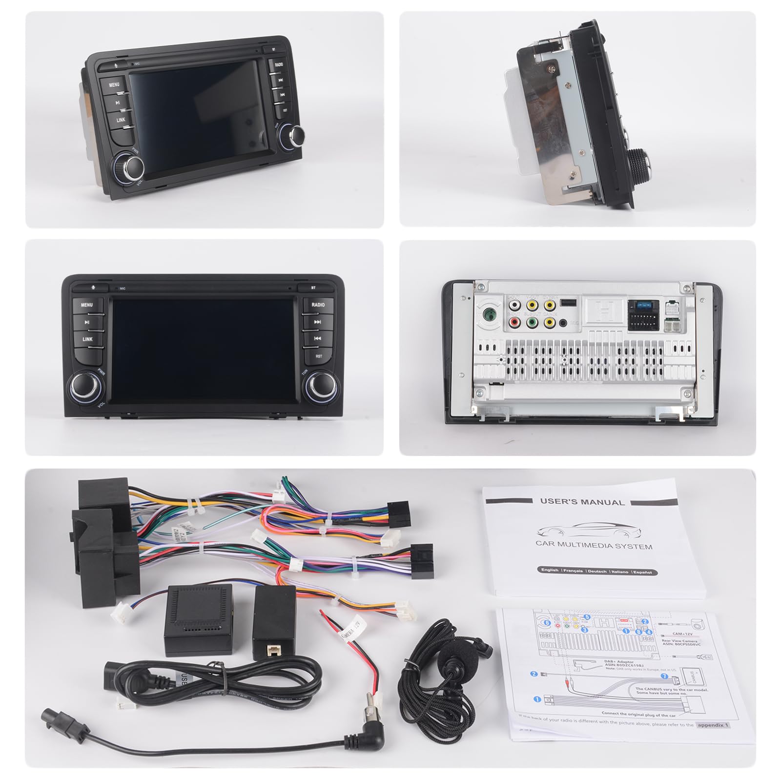 Fast Boot Linux Radio samochodowe kompatybilne z Audi A3 S3 RS3 8P 2003-2012 Bluetooth/Wireless CarPlay/Android Auto/FM/AM/RDS/USB