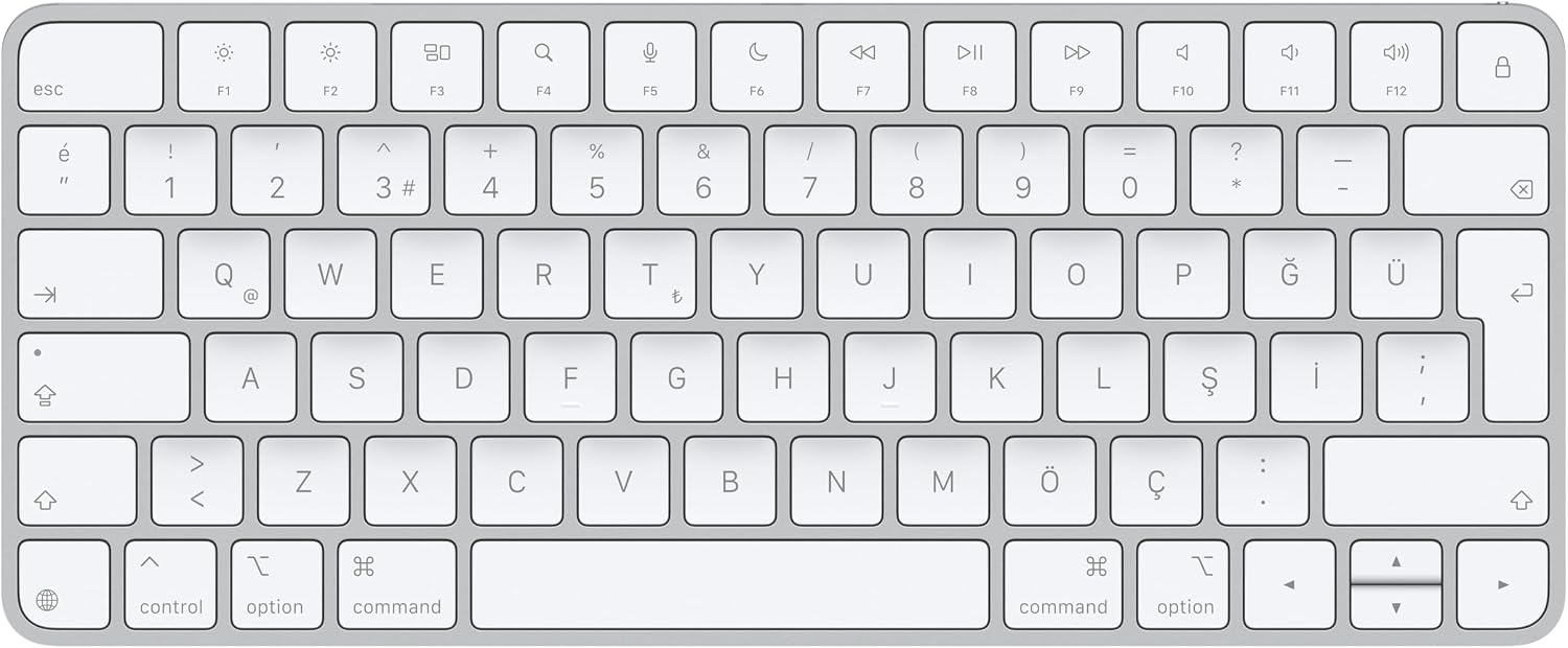 Apple Magic Keyboard: Bluetooth, şarj edilebilir. Mac, iPad ve iPhone ile çalışır; Türkçe Q Klavye, Gümüş Rengi (Lightning)