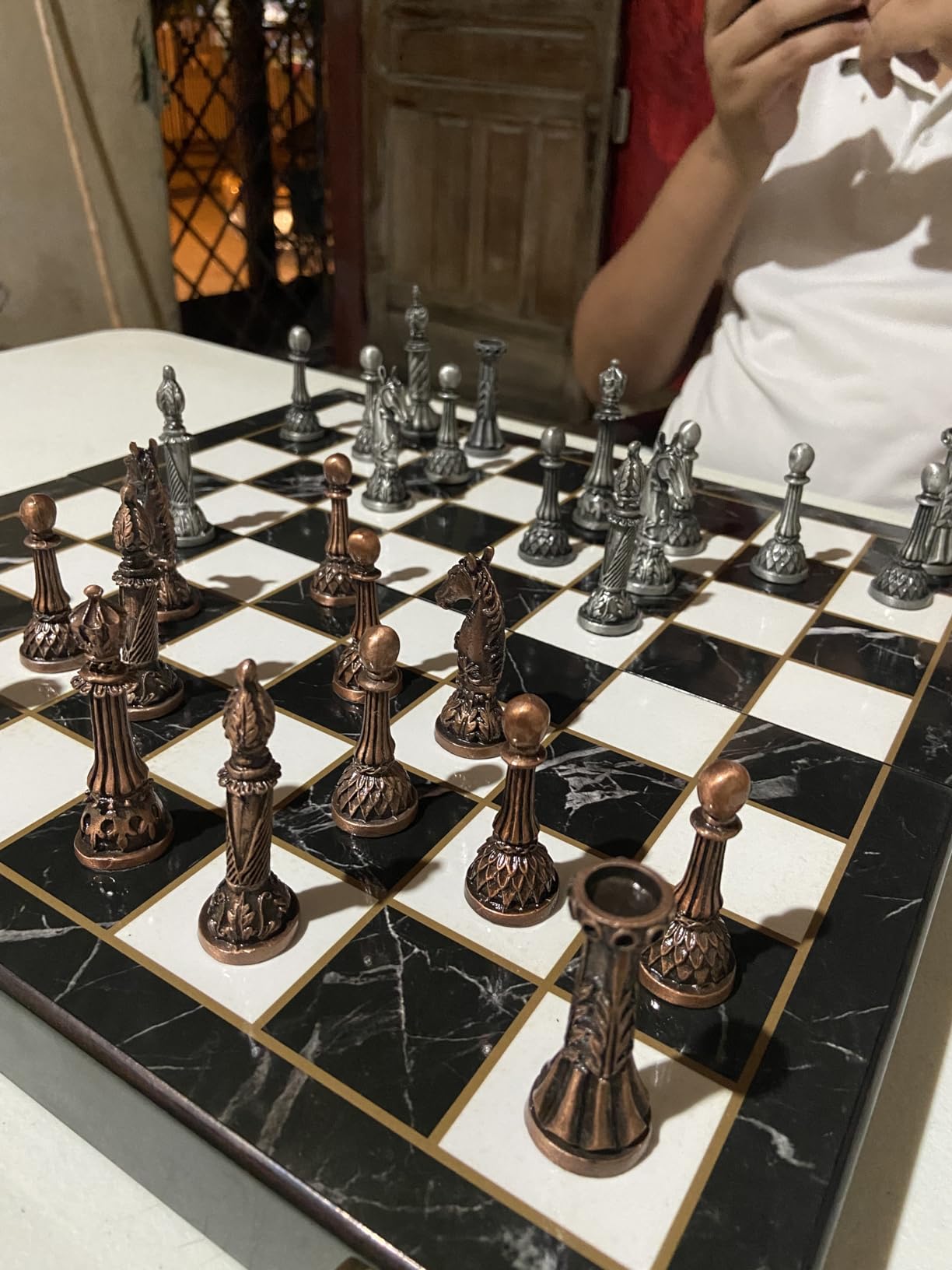 Retro Metal Chess Set for Adults and Kids Marbling Bangladesh | Ubuy