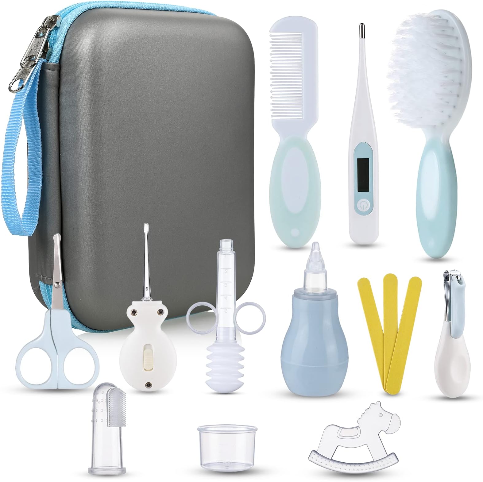 Baby Grooming and Health Kit, 15 in 1 Safety Care Set, Newborn Nursery Health Care Set with Hair Brush,Comb,Nail Clippers and More for Newborn Infant Toddlers Baby Boys Girls