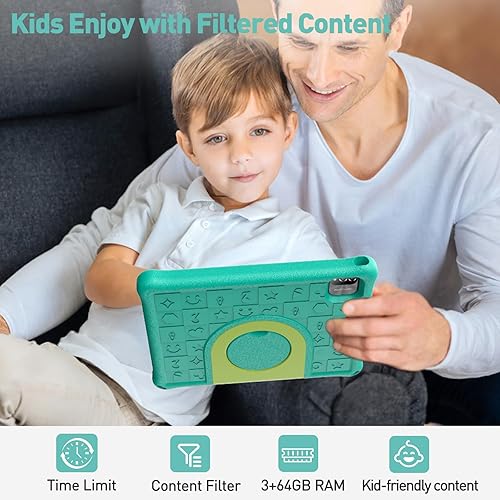 Miniatura 4 de PRITOM RITOM Tablet Android 15, totalmente nueva tableta de 10 pulgadas para niños, control parental, 64 GB+1 TB tabletas expandibles para niños,