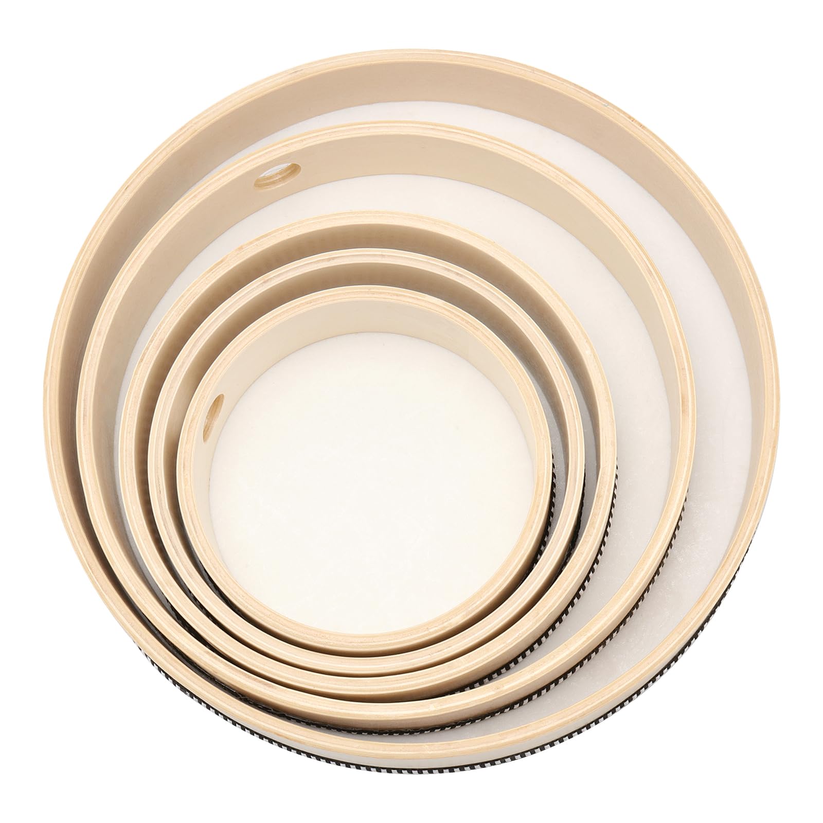 5-teiliges Handtrommel-Set, 15,2 cm, 17,8 cm, 20,3 cm, 25,4 cm, 30,5 cm, Holzrahmen, Schlagzeug-Set mit Drumstick für Anfänger, Partyzubehör