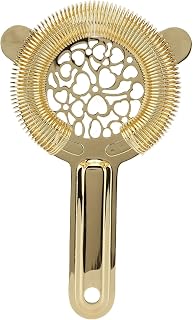 Cocktail Strainer, Stainless Steel Bar Strainer for Bartending Bar Tool Drink Strainer for Bartenders and Mixologists(Luxury Gold Color)