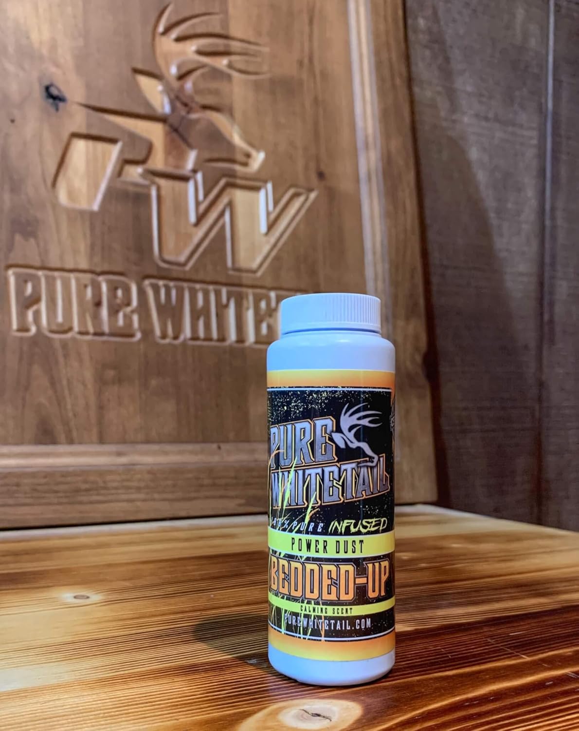 Pure Whitetail Bedded-Up Power Dust for Deer Hunting – Cover Scent Powder – Mock Scrape, Licking Branch & Scent Rope Use – Whitetail Deer Hunting Scent – 4 oz