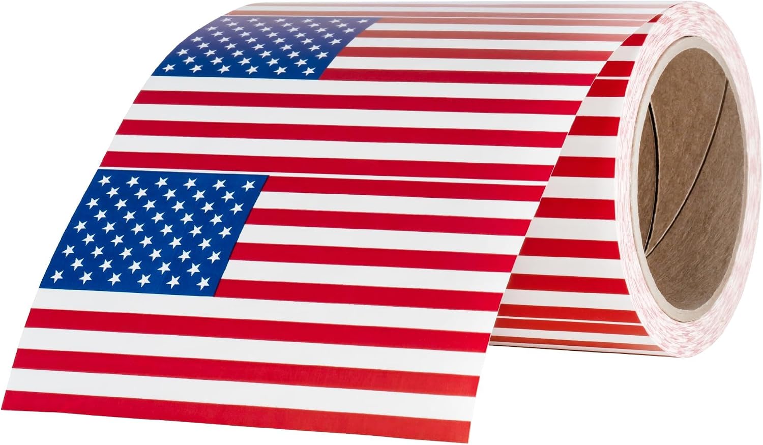 Perco American Flag Sticker Labels-1x2-in 500 pcs for Mailers & Envelopes
