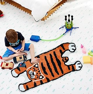 Lacomfy Tiger Shaped Animals Bath Mat Area Ru...,