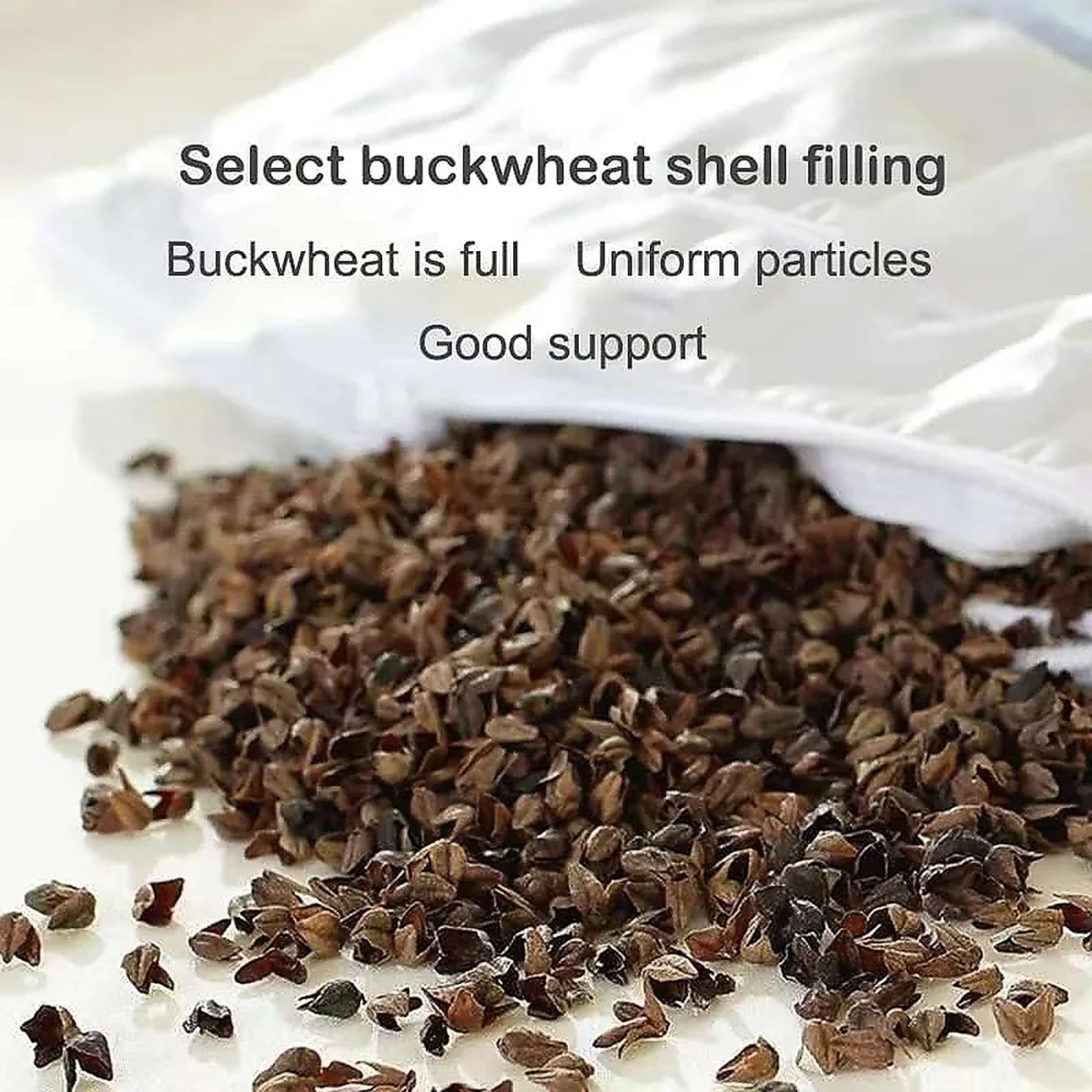Poduszka pod kark gryczana, regulowana poduszka pod szyję dla osób śpiących na boku i plecach, cylindryczna poduszka z chłodzeniem, nadająca się do prania, organiczna osłona, mocne wsparcie dla