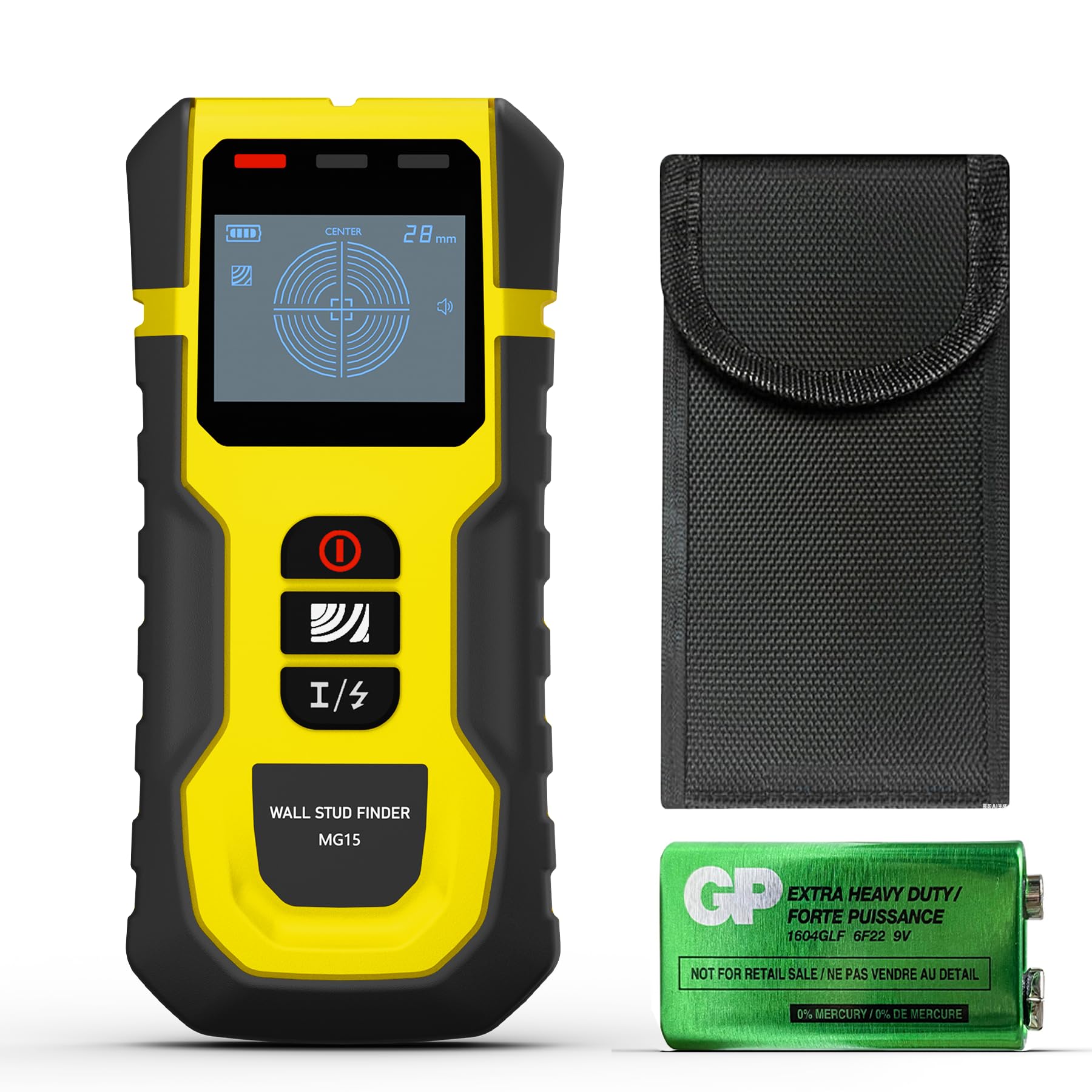 5 in 1 Stud Finder with Smart Sensor, HD LCD Display and Audible Alarm, Wall Scanner for Metals, AC Wires, Wood and Pipes, Professional Electrical Wire Detector-image-6