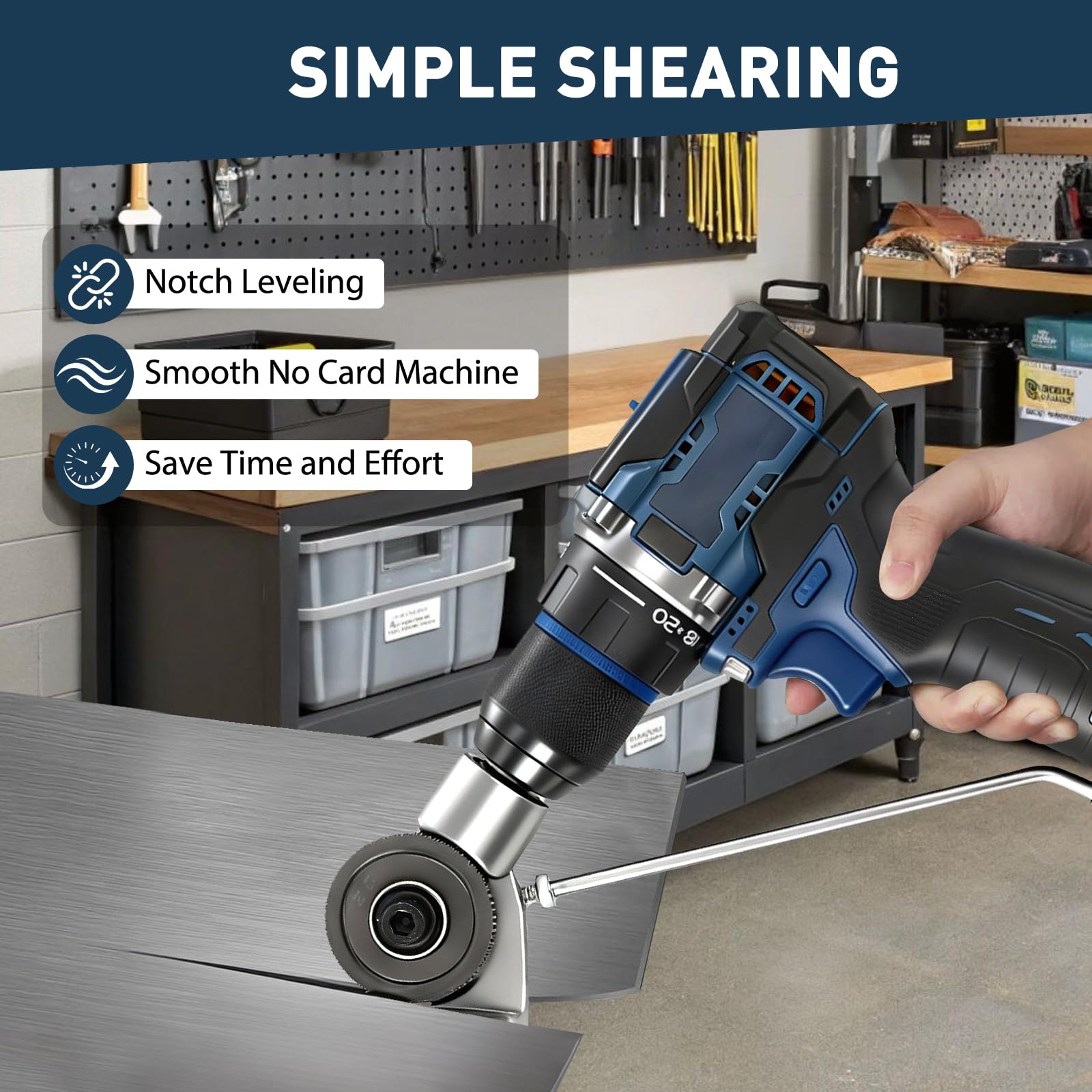 Metal Nibbler Drill Attachment - Cut Sheet Metal Easily -7
