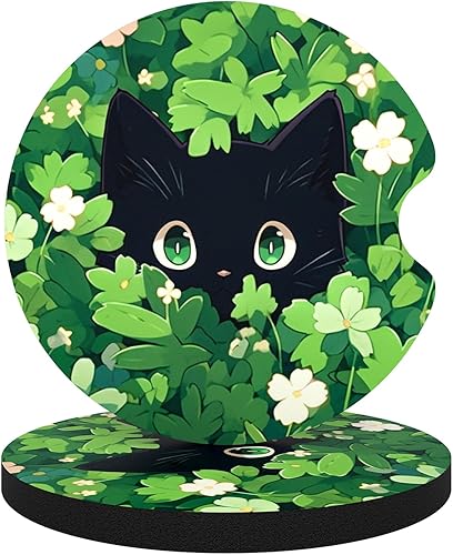 Miniatura 27 de Portavasos para automóvil, paquete de 2 posavasos universales antideslizantes con una muesca para el dedo, tapete para la mayoría de interiores