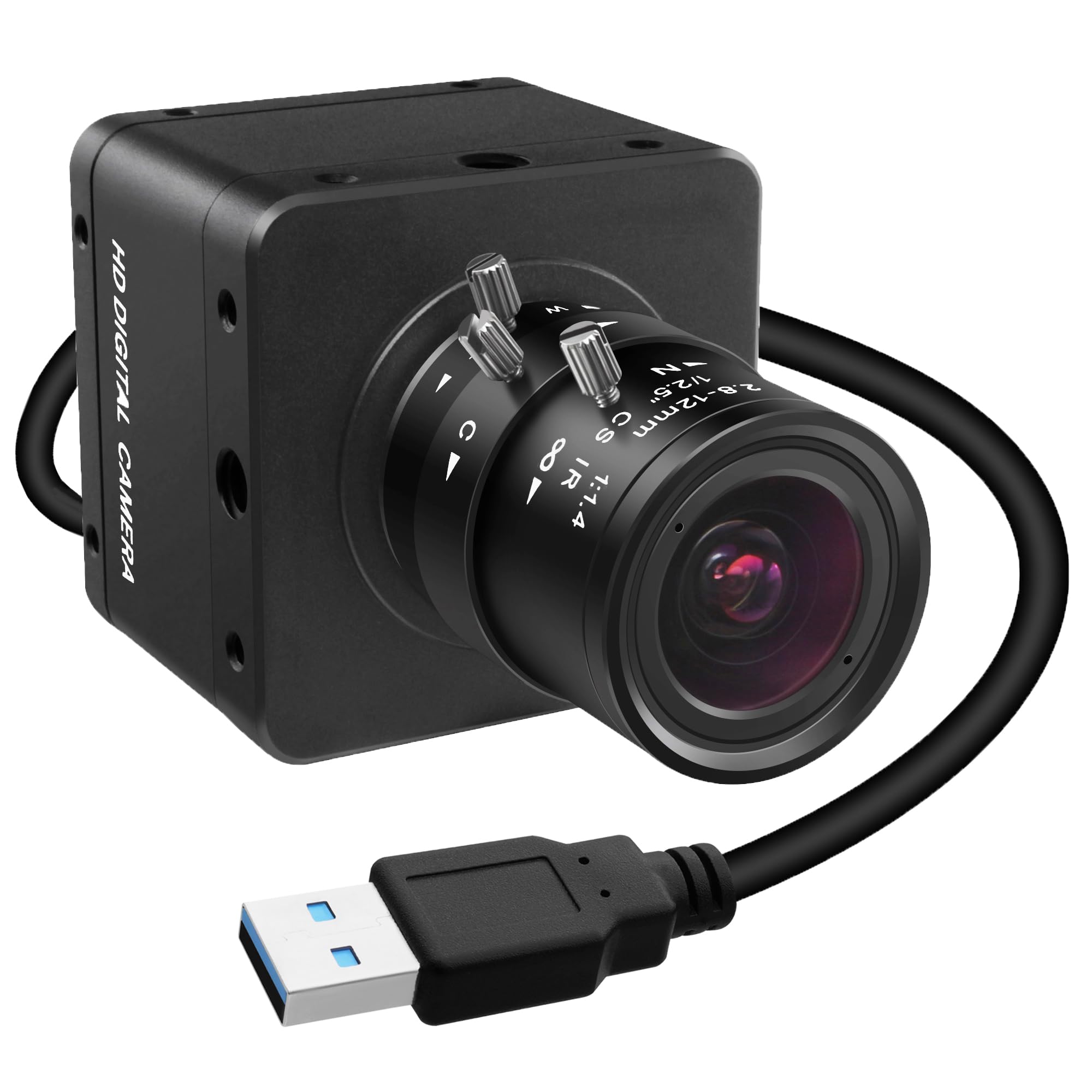 SVPRO USB 3.0 Global Shutter Camera, 1200P 120fps, 720P 200fps High-Speed Camera for Golf Swings, 2.8-12mm Manual Zoom Lens, Plug-and-Play UVC Webcam for Windows Mac Linux Android-image-39