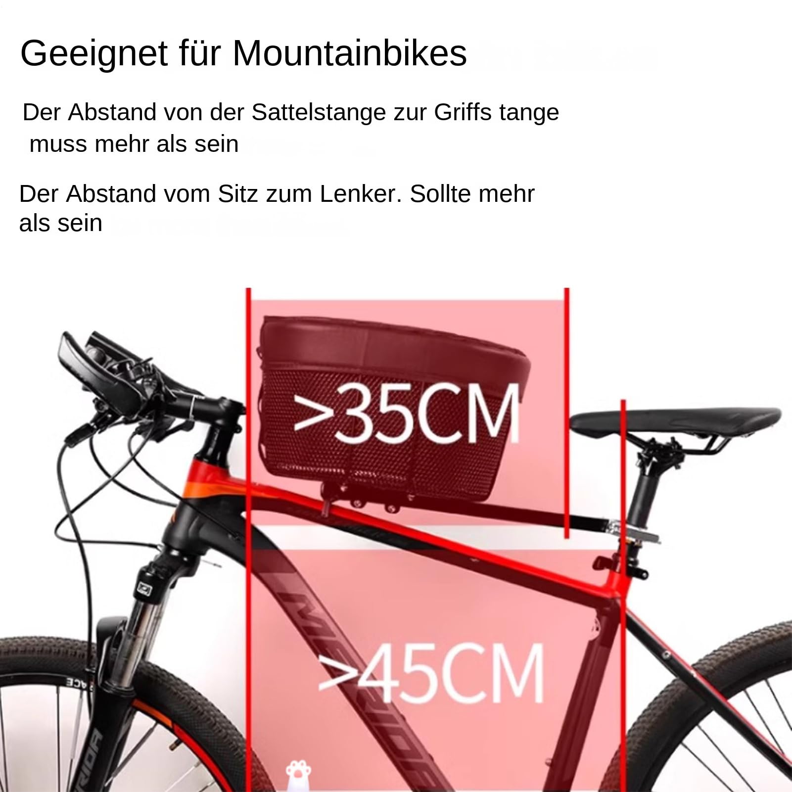 Cesta de Bicicleta para Perros de 6 kg, 34 × 28 × 18 cm, para el portaequipajes – con Marco de Metal Estable, Acolchado Suave, Cesta extraíble, Impermeable, Cesta para Manillar para Perros