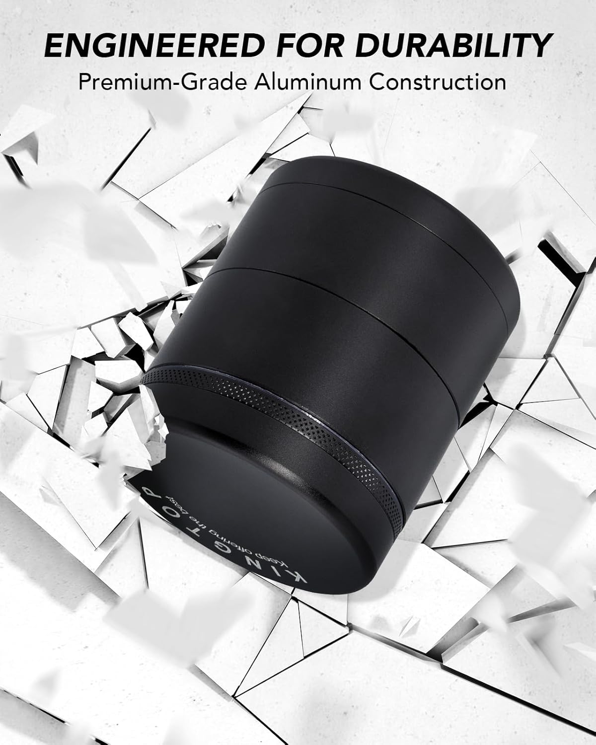 KINGTOP Grinder, 2.5" Aluminum Alloy Manual Grinder