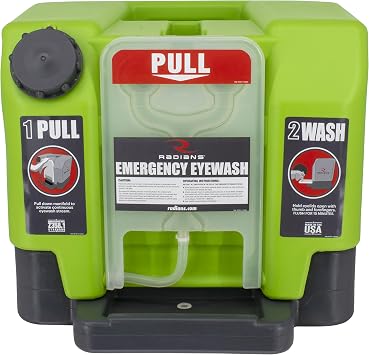 Radians 12 Gallon Emergency Eye Wash Station with 15-Minute Flow, Green