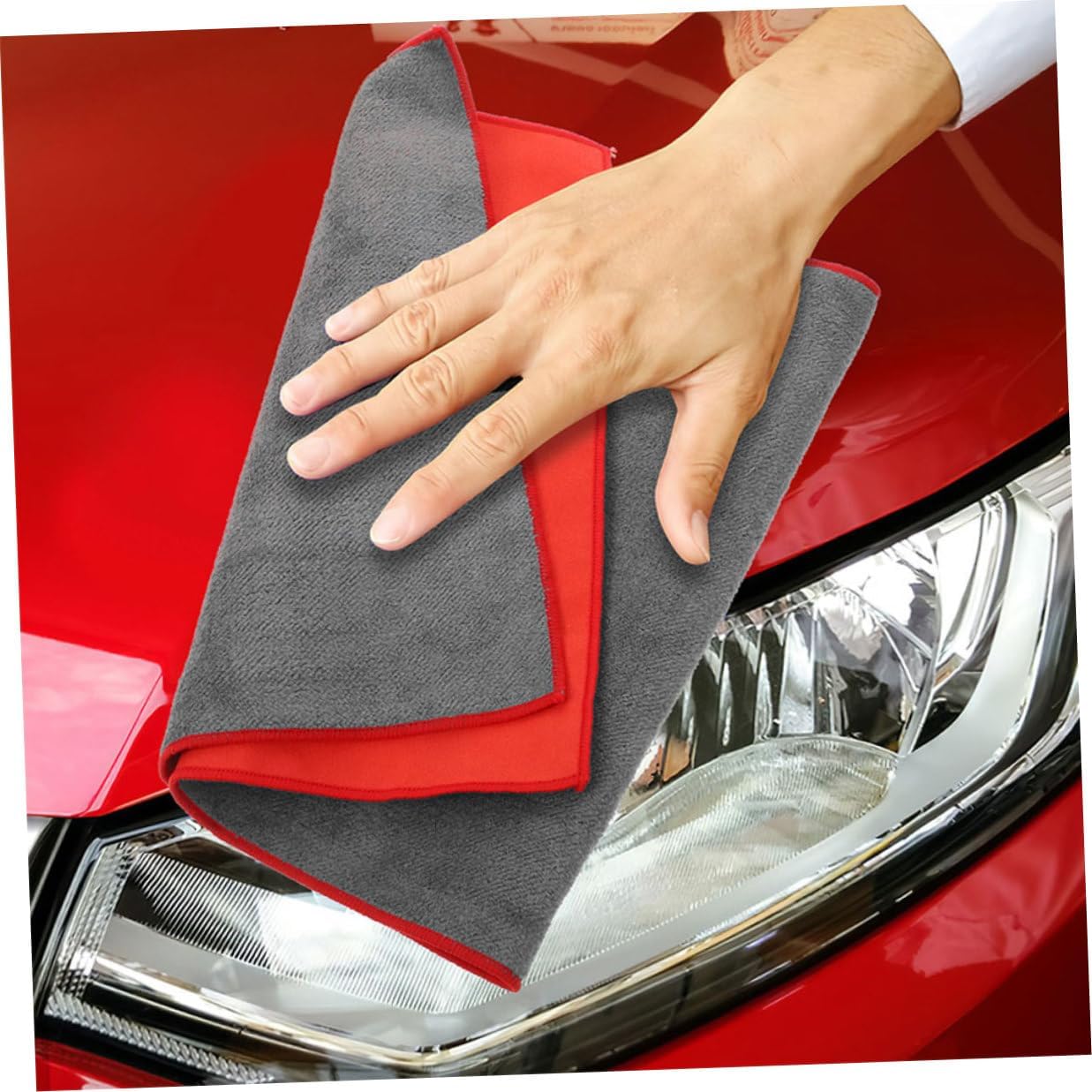 5pcs Super Absorbent Car Drying Towels Microfiber Reusable Wash Cloths 60x30cm for Automotive Exterior Cleaning and Drying