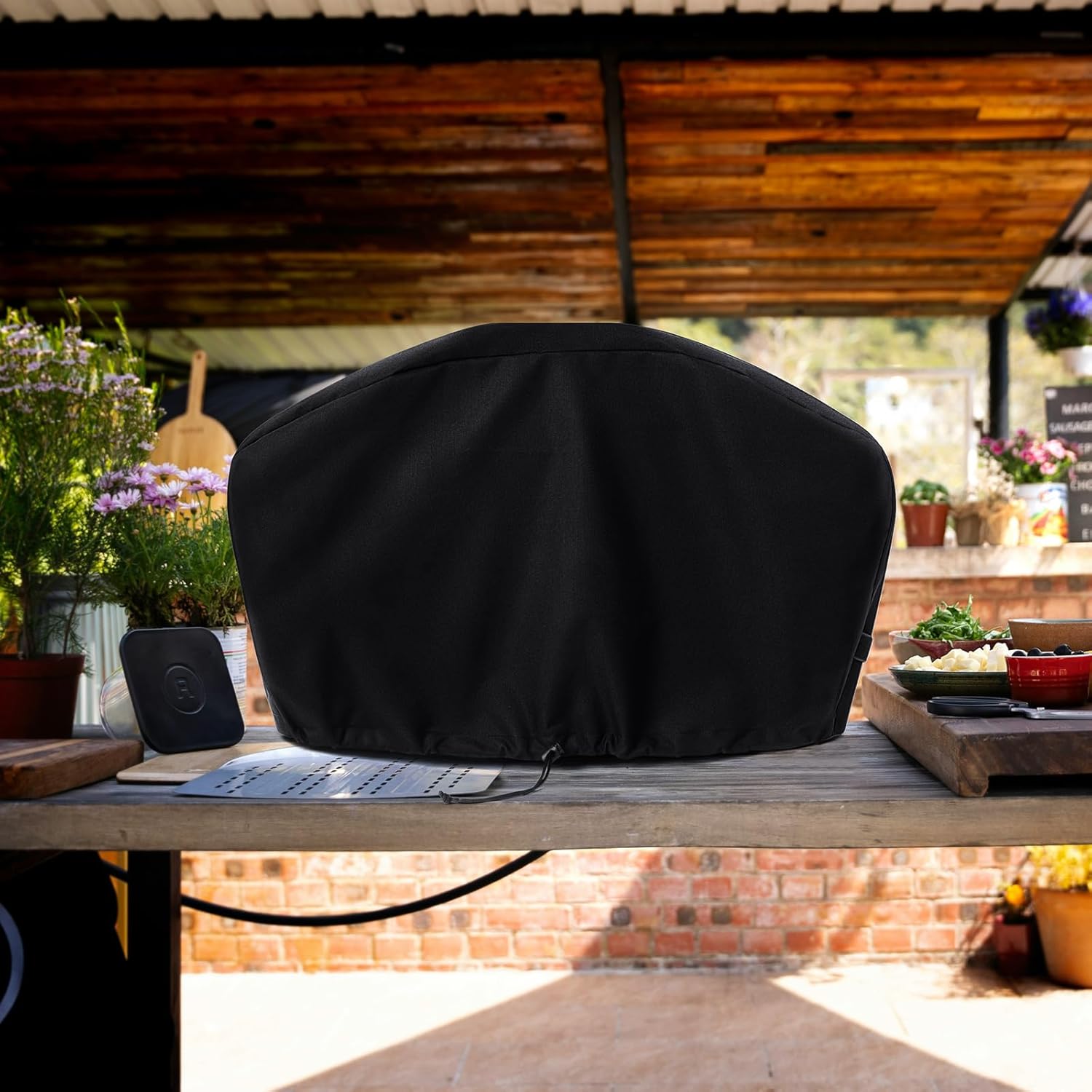 Waterproof Cover for Blackstone 22" Pizza Oven 6960 Series, COMPEAK Cover for Blackstone Pizza Conversion Kit, Outdoor Griddle Accessories, Windproof (Oven Not Included)