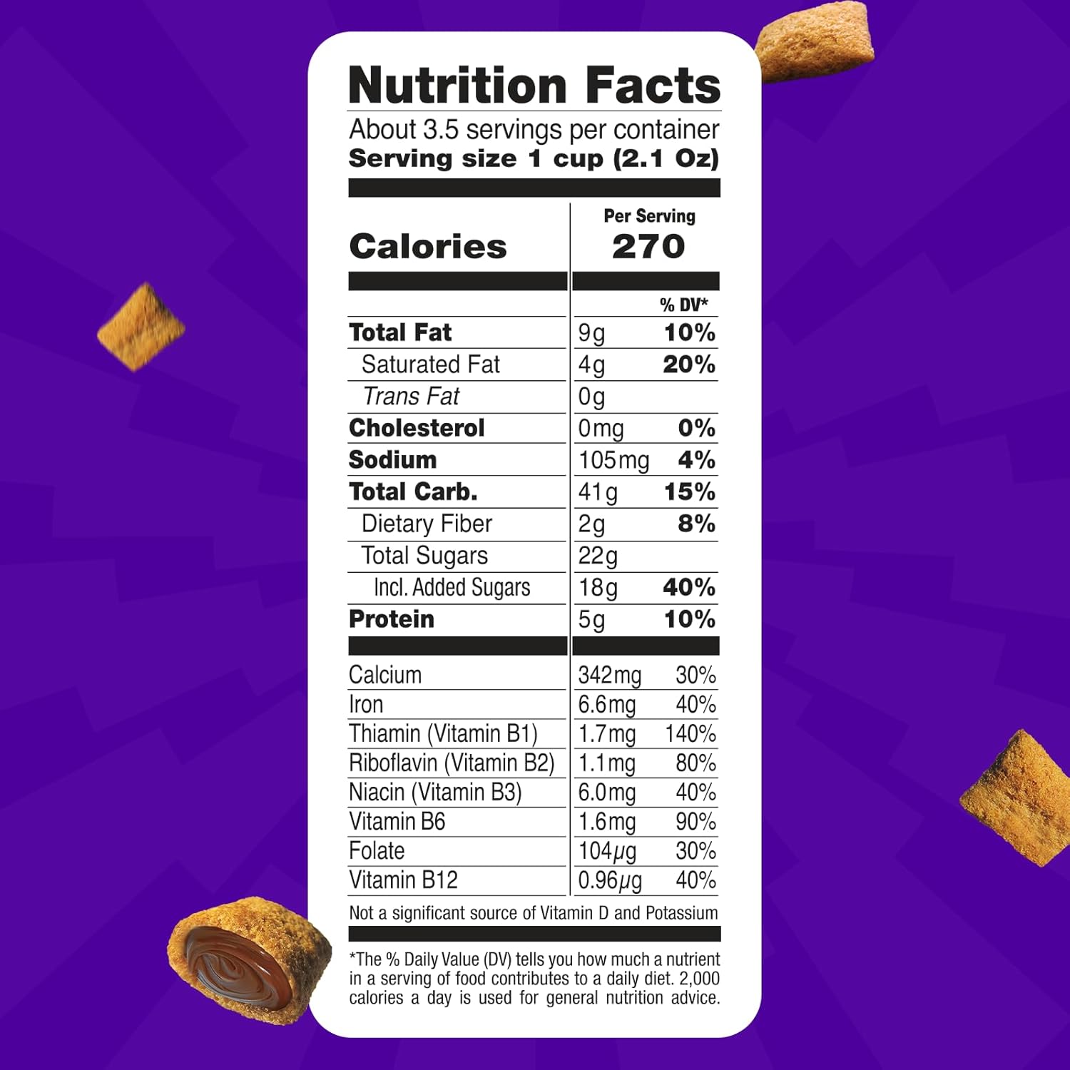 TOOPS Chocolate-Filled Cereal Family Snacks – Crunchy Snack Cups with Vitamins & Minerals, Bite-Size Cereal Treat, Made with Rice, Wheat & Oat, On-the-Go Snack, 7.8 oz (6 Pack)