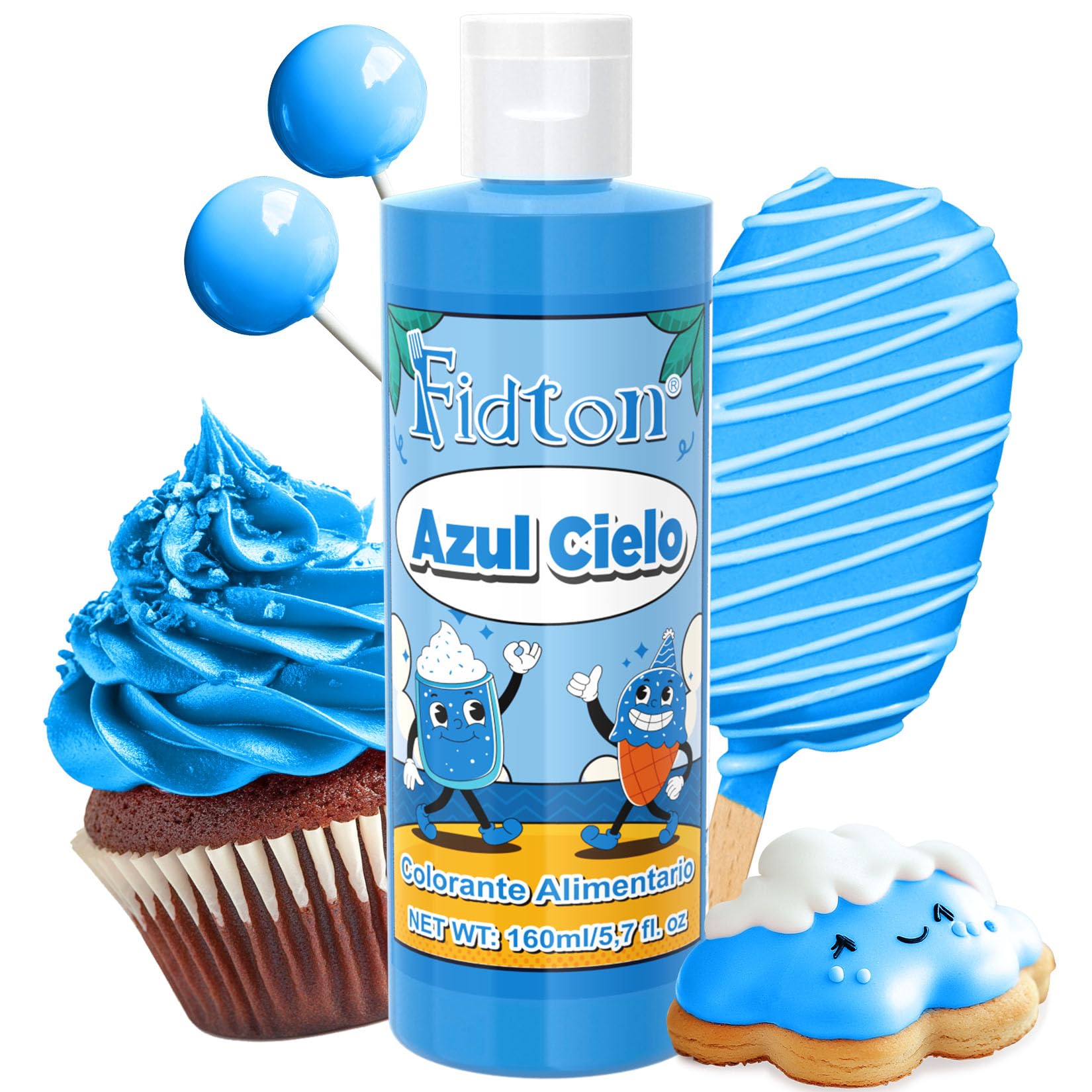 Colorante Alimentario 160ml - Gran Capacidad Colorantes Alimentarios Reposteria Altamente Concentrado para Decoración de Pasteles, Colorante Alimenticio para Fondant Colores, Macarrone, Donuts - Rojo — view 19