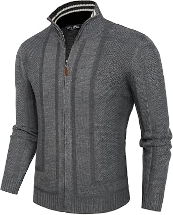 Men's Geometric Zip Cardigan Sweater Jacket 10367556X main image 1
