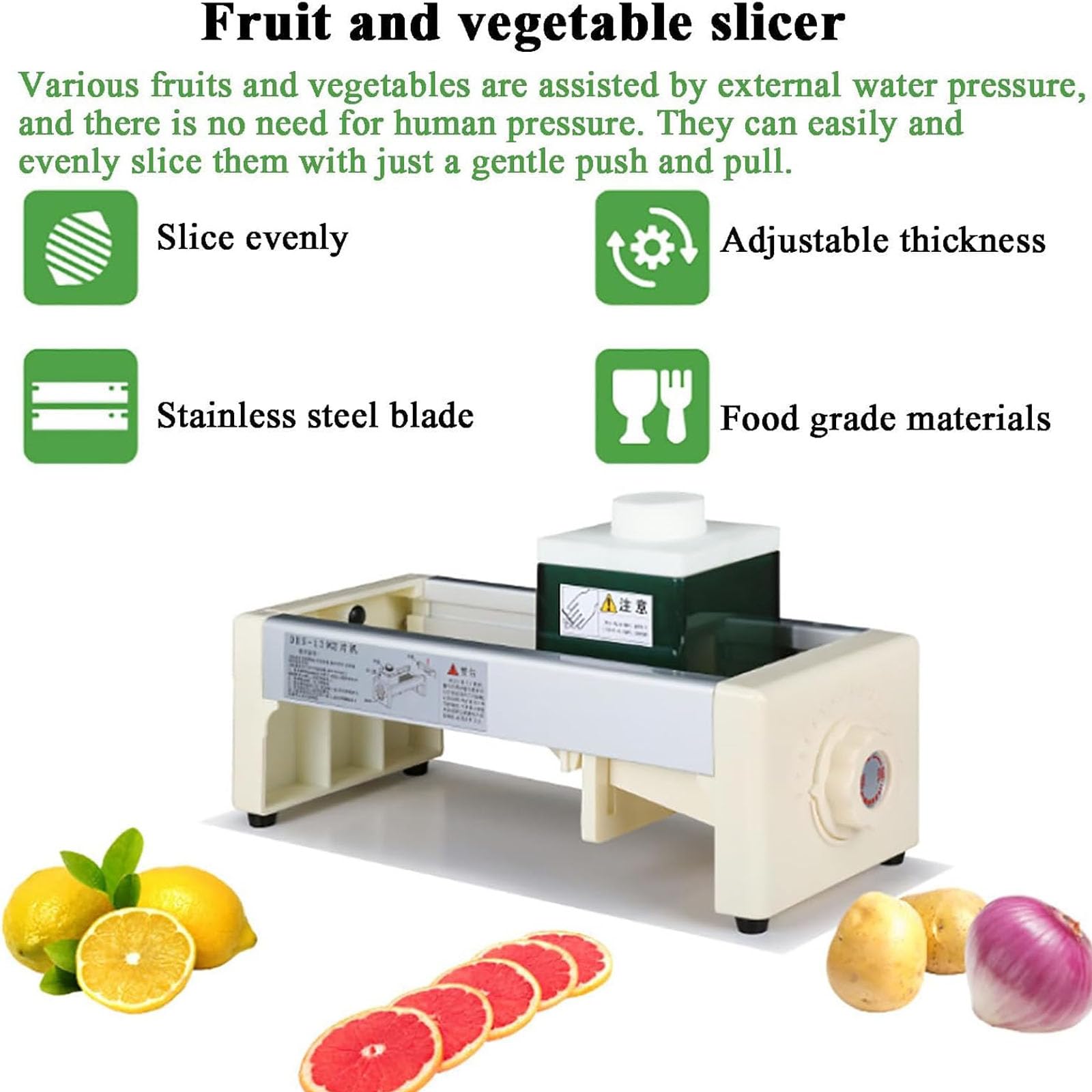 Cortador manual de verduras, mandolina con ajuste de engranaje de 0 a 15, grosor de rebanada de 1 a 10 mm para cítricos, patatas y más, herramienta de cocina ideal para la preparación de alimentos