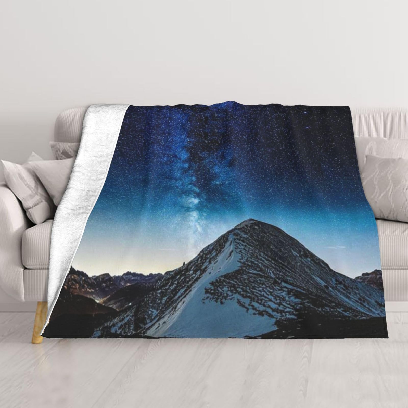 Couverture montagne de qualité supérieure en flanelle douce pour salon