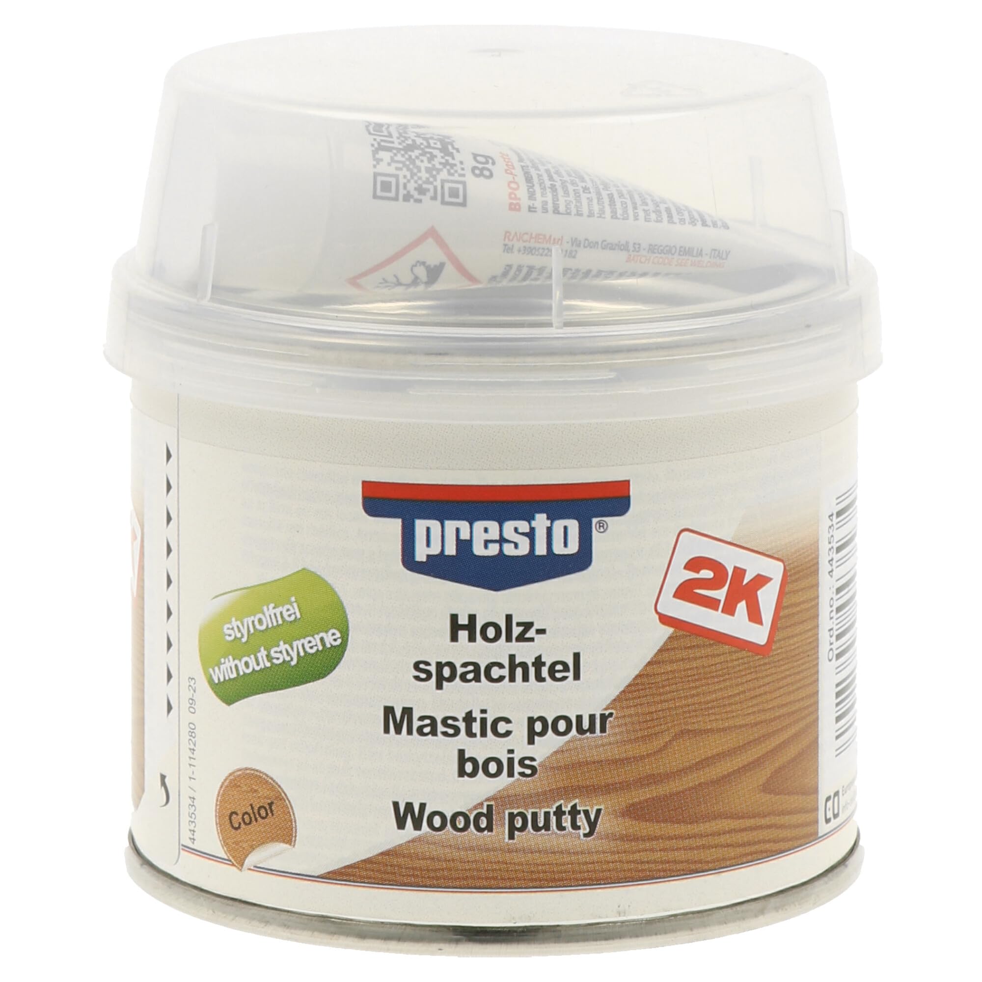 Presto Holzspachtel dunkelbraun 250G, 1 Stück, 443534