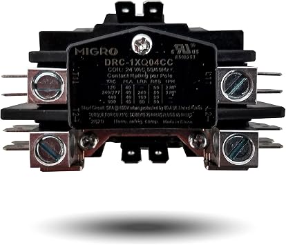 Migro 1 Pole 40 AMP Heavy Duty AC Contactor Replaces Virtually All Residential 1 Pole Models C140A Equivalent  Upgraded Increased Silver Alloy Content up to 27% AgCdO12