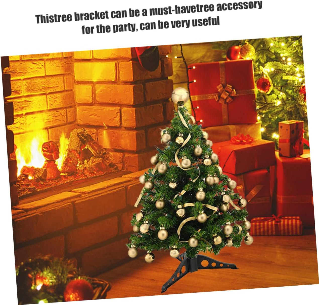 Cabilock 10pcs Christmas Tree Stand Base Sturdy Pole Support for Artificial Trees Simple Assembly Sleek Design for Holiday Decor