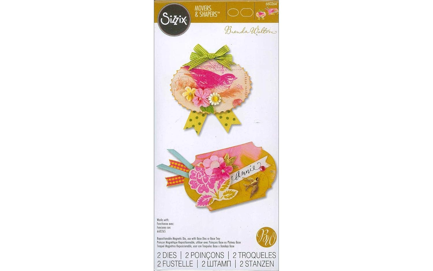 Sizzix Movers & Shapers Dies 2/Pkg By Brenda WaltonLabels