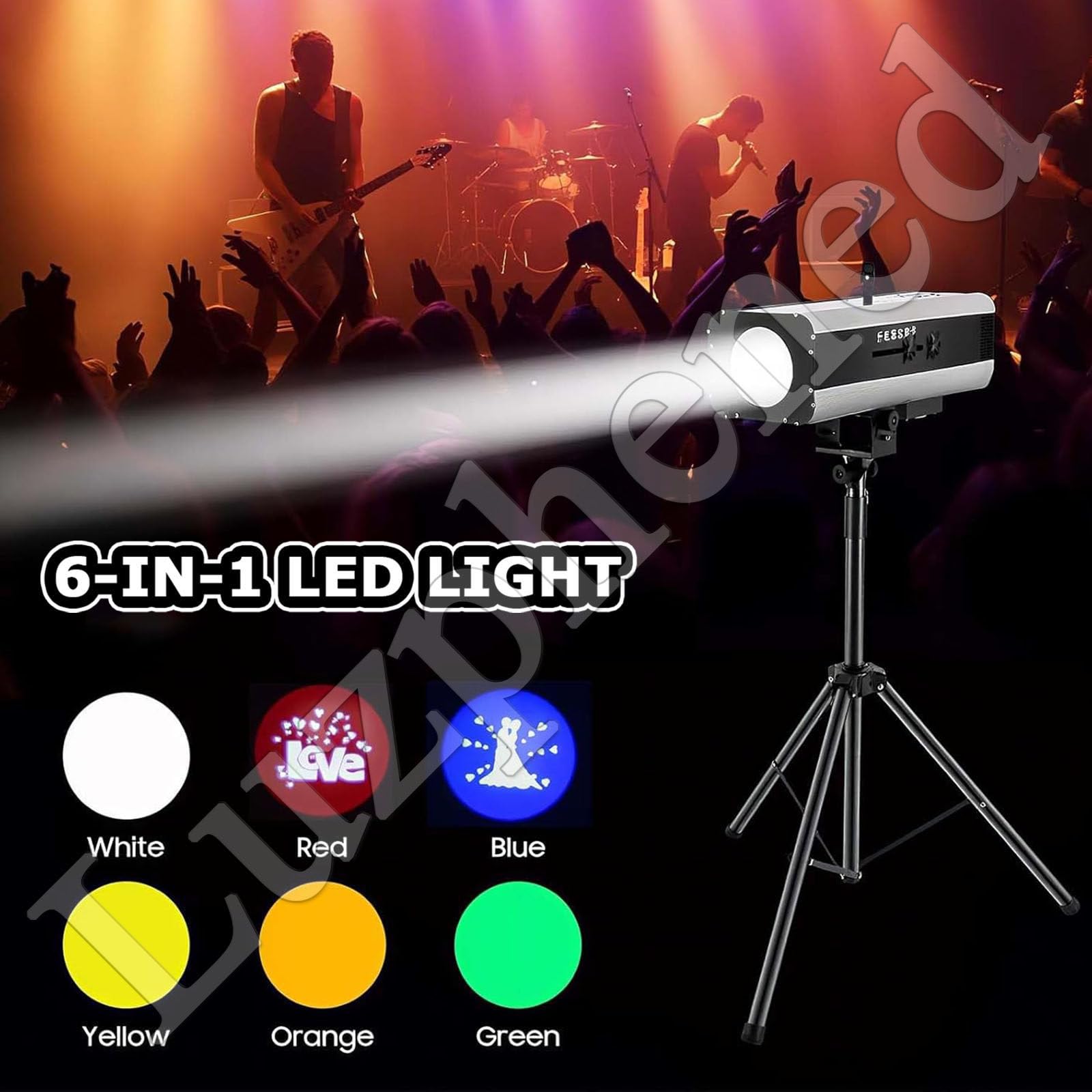 Faro A LED da Palcoscenico da 330W/660W/880W, Faretto A Profilo con Zoom Manuale con apertura regolabile e controllo della temperatura colore, per eventi, teatro, discoteca, feste e spettacoli 660W
