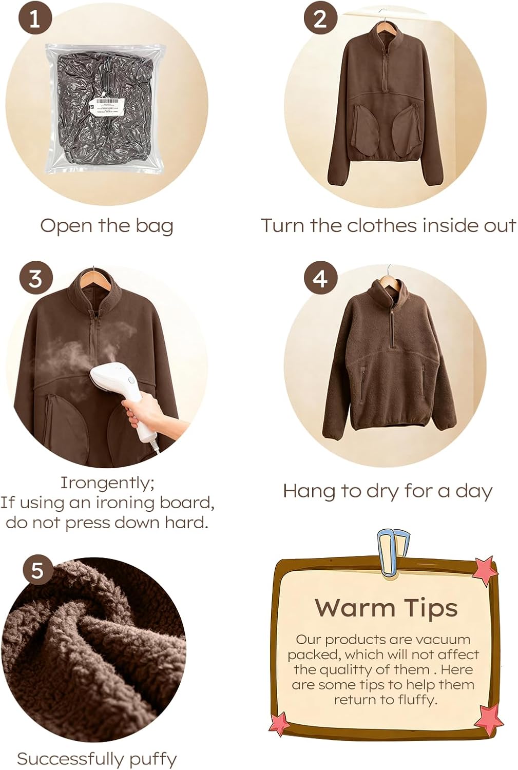 LASLULU Womens Half Zip Pullover Cropped Sweatshirts Sherpa Fleece Jacket Fuzzy Sweaters Cute Winter Jackets with Pockets - Image 5