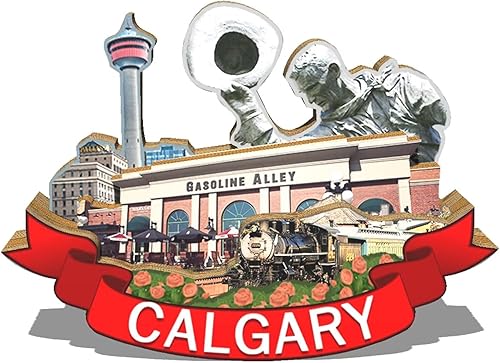 Imán de Canadá Calgary para nevera, hitos de madera, 3D, viajes, coleccionables, recuerdos, decoración hecha a mano