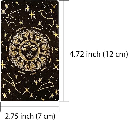 Miniatura 8 de SUNHHX Tarjetas de tarot, 78 cartas de tarot de PVC, impermeable, resistente a las arrugas, lámina dorada, cartas de tarot clásicas con libro de