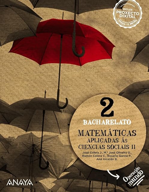 Portada de Matemáticas Aplicadas Ás Ciencias Sociais II 2º Bachillerato Galicia o