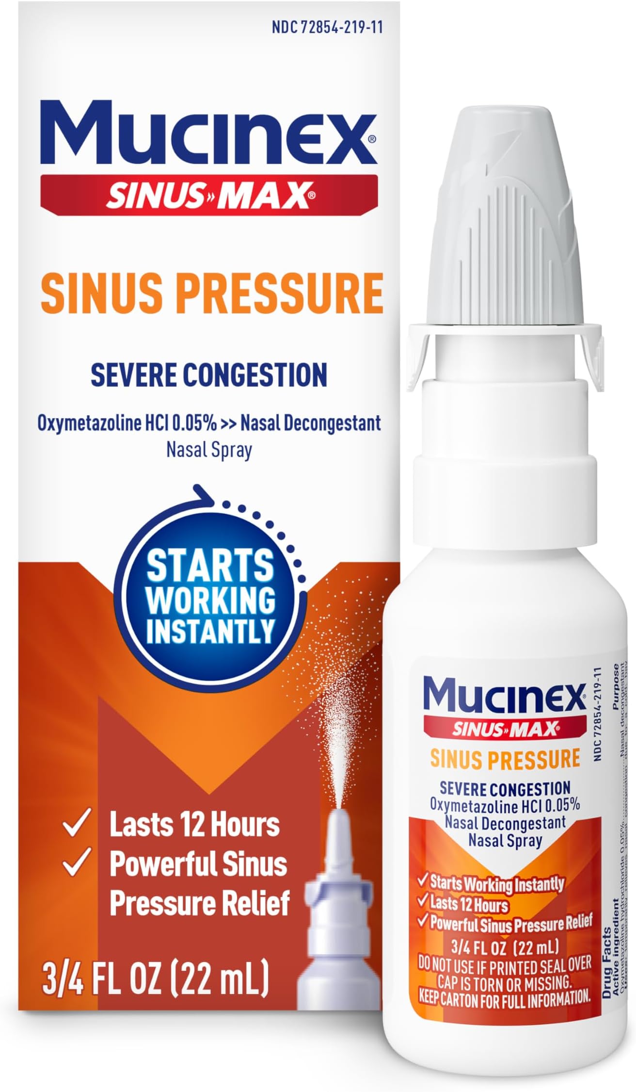 Sinus-Max Severe Nasal Congestion Relief Sinus & Allergy Nasal Spray, 0.75 Fluid Ounce